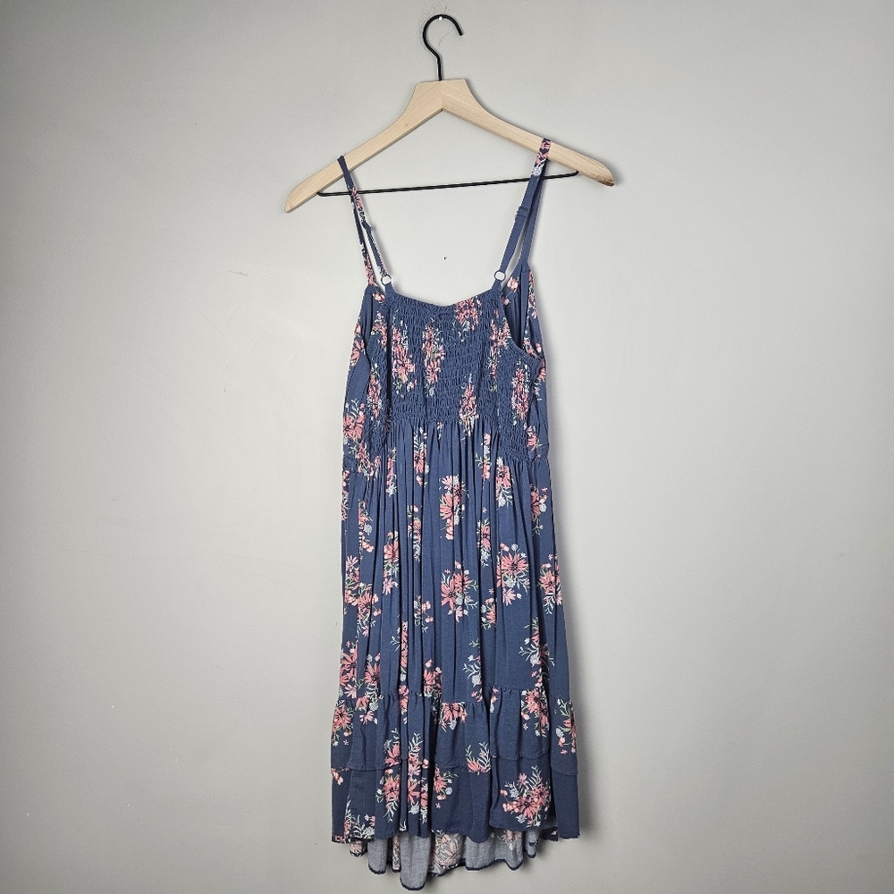 Torrid Blue Floral Tiered Ruffle Dress โ Size Large - Picture 8 of 8